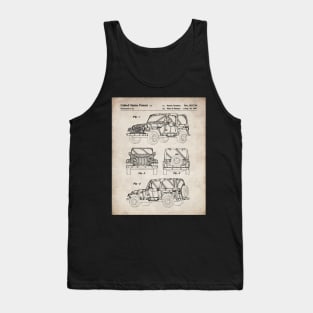 Jeep Wrangler Patent - Jeep Art - Antique Tank Top